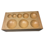 Extra Large Wooden Doming Set with 6 Punches - faulty