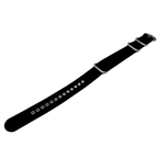 Black Canvas 4-Ring Watch Strap, 18mm - 22mm