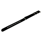 Black Canvas 4-Ring Watch Strap, 18mm - 22mm