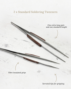 Soldering Tweezers Set of 8 in Pouch