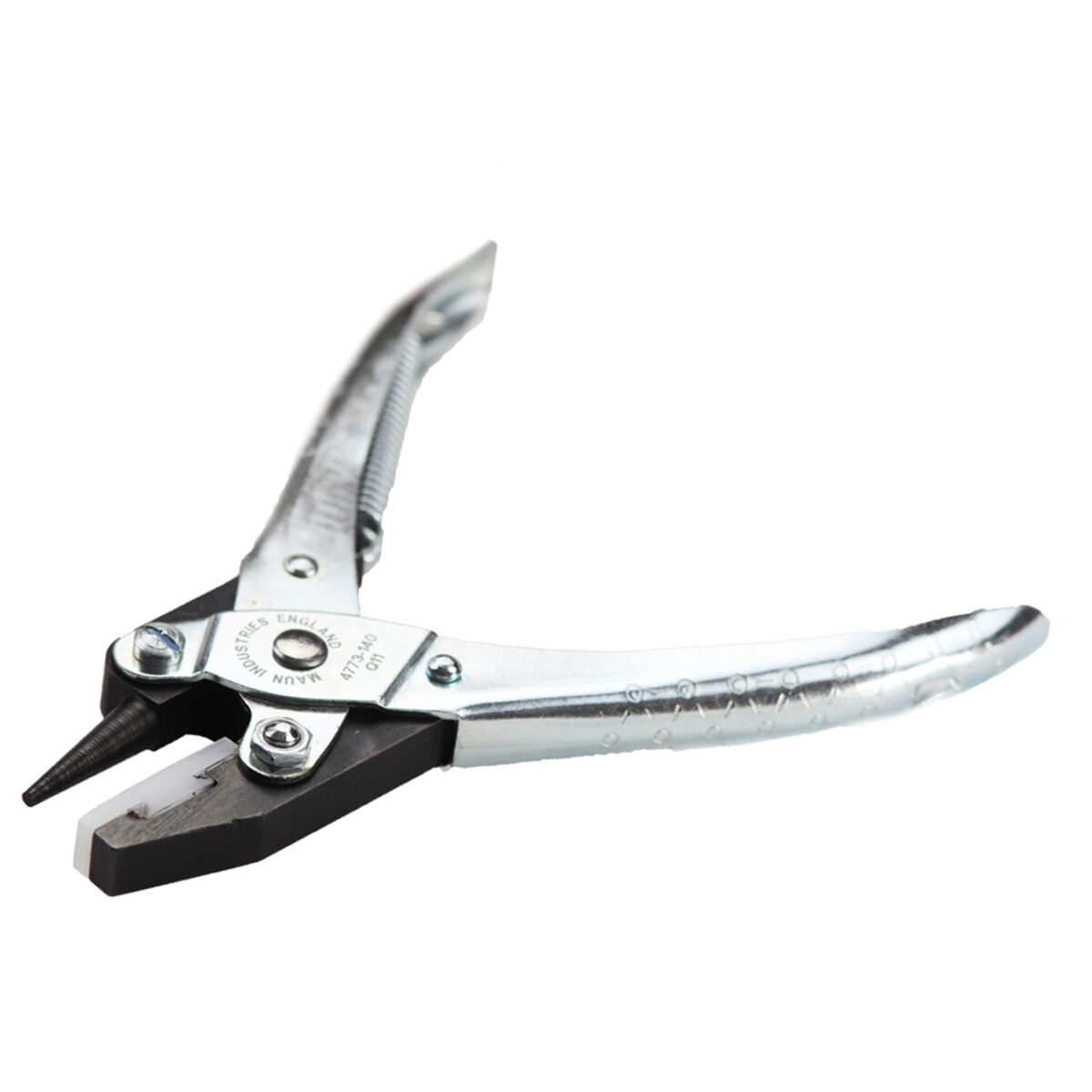 Round And Flat Nylon Jaws Parallel Plier Return Spring Jeweller's Tool 140 mm Maun 4773-140