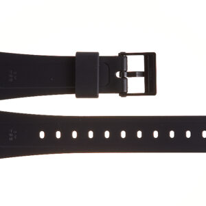 black casio watch band with a black buckle