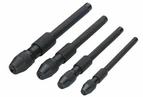 Pin vice set 4 pieces different sizes watchmakers tool drill burs chuck bits 192813818852 - Maddisons UK