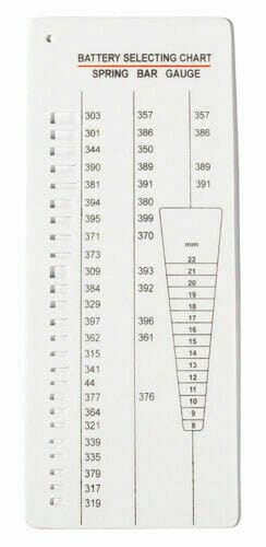 Plastic Battery Size Gauge Spring Bar Sizer Guide Selector Watch Repairs Measure 192835548252 - Maddisons UK
