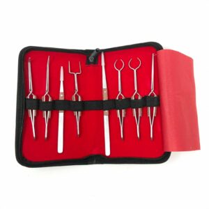 Soldering Tweezers Kit Set of 8 in Pouch Fibre Grips Straight Cross Locked 194088896113 - Maddisons UK