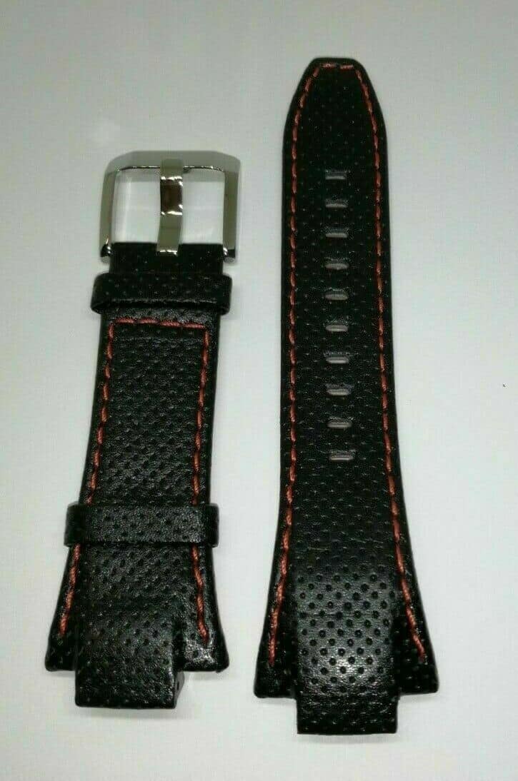Genuine Leather Seiko Watch Strap 4KG8JZ for SNL017 SNL021 7L22-0AD0 Red/  Black – Maddisons UK