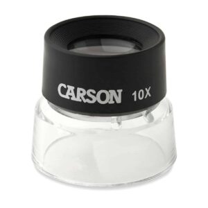 Carson Metal Linen Test Glass Loupe Magnifier - 5 x 30mm