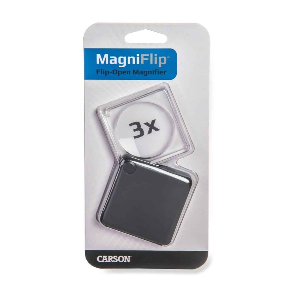 Carson GN 33 MagniFlip Magnifier 3x Lens Optical Power Built In Case Compact 193950878256 5 - Maddisons UK