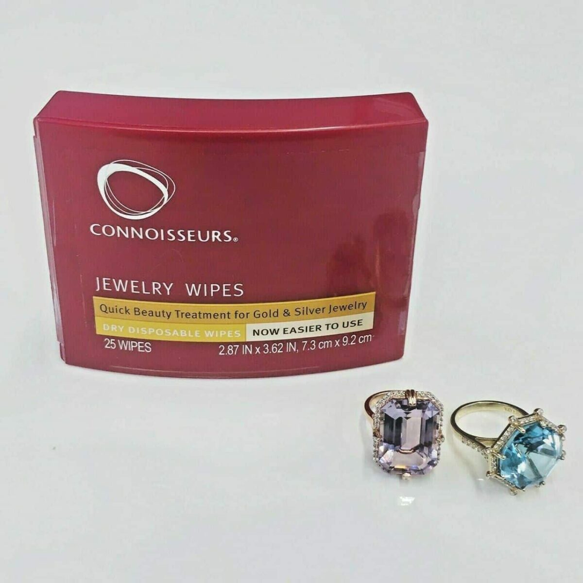 Connoisseurs Jewellery Watch Cleaning Wipes Gold and Silver Diamond Stones 193877623036 3