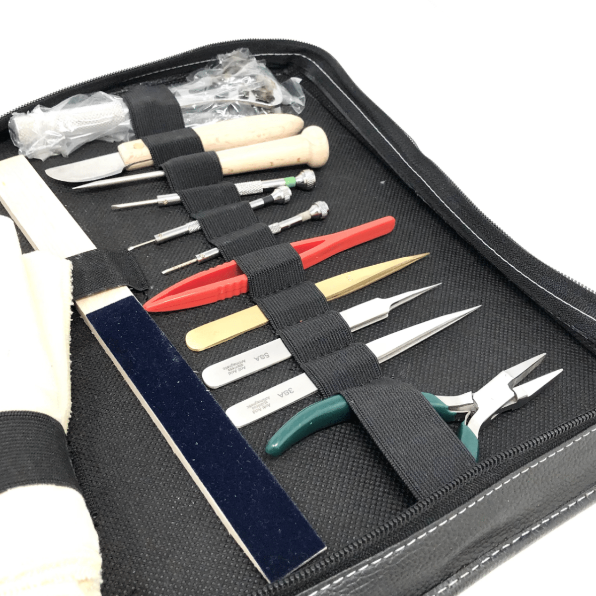 Watchmakers Tool Kit Watch Servicing Repairs Battery Replacement 27pcs in Pouch 194343224056 3 - Maddisons UK