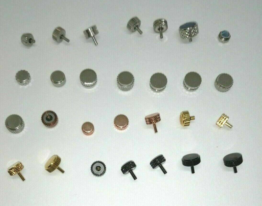 Watch Crowns Mixed Assortment 280 Mixed Crowns Large Gold Silver PVD Parts Spare 193197633467 2 - Maddisons UK