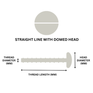 straight line domed screw info